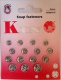 SF10 Nickel Plated Brass Snap Fasteners. Assorted Sizes 00, 0 And 2 - Ribbonmoon