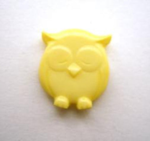 B14240 16mm Lemon Owl Shaped Novelty Shank Button - Ribbonmoon