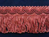 FT983 4cm Deep Dusky Pinks Looped Fringe on a Decorated Braid - Ribbonmoon