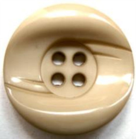 B16564 25mm Pale Ecru Cream Chunky High Gloss 4 Hole Button - Ribbonmoon