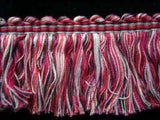 FT503 54mm Pink, Green and Blue Cut Ruched Fringing - Ribbonmoon