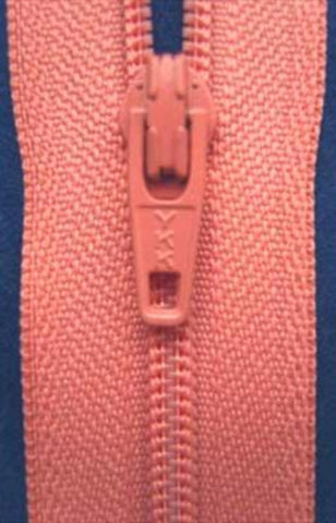 Z1189 YKK 30cm Pale Coral Nylon No.3 Closed End Zip - Ribbonmoon
