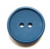 B11224 19mm Dark Dusky Blue Matt Centre 2 Hole Button - Ribbonmoon