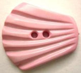 B6312 28mm Pink Gloss Shell Shape 2 Hole Button - Ribbonmoon