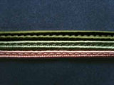 FT1232 10mm Azalea Pink, Khaki and Leaf Green Corded Braid - Ribbonmoon