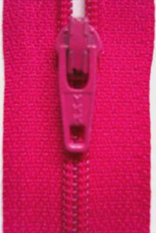 Z1455 YKK 51cm Deep Shocking Pink Nylon No.3 Closed End Zip - Ribbonmoon