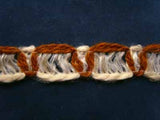 FT1092 23mm Cream, White and Golden Browns Woolly Braid Trimming - Ribbonmoon