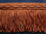 FT1143 57mm Pale Sable Brown Looped Fringe on a Decorated Braid - Ribbonmoon