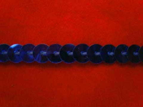 SQC21 6mm Dark Royal Blue Strung Sequins - Ribbonmoon