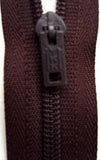 Z3825 YKK 13cm Dark Chocolate Brown Pin Lock No.3 Closed End Zip - Ribbonmoon
