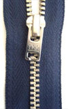 Z4857 YKK 23cm Navy Closed End Zip No.4, Metal Teeth - Ribbonmoon