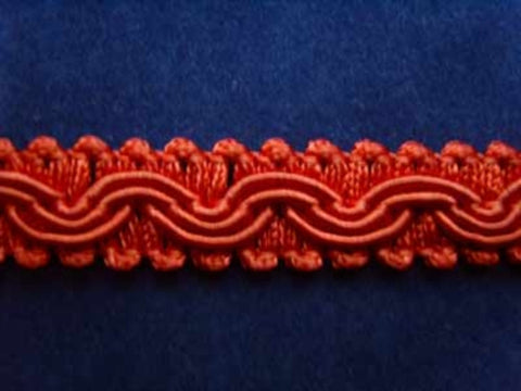FT1044 12mm Flame Orange Corded Braid Trimming - Ribbonmoon