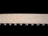 EW96 10mm White Very Lightly Elasticated, Plush Back Elastic. - Ribbonmoon