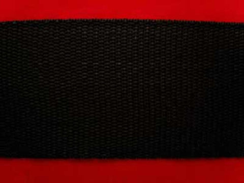 WEB1 50mm Black Polypropylene Webbing - Ribbonmoon