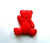 B17776 16mm Red Teddy Bear Shaped Novelty Childrens Shank Button