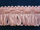 FT732 27mm Pale Pink Looped Fringe on a Decorated Braid - Ribbonmoon