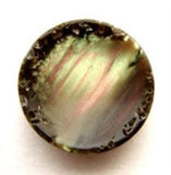 B15734 20mm Textured Brown, Nacre Shell Effect Iridescent Shank Button - Ribbonmoon