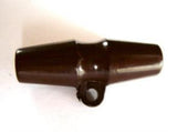 B10258 31mm Dark Brown Glossy Toggle Buttton on a Shank