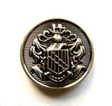 B11433 18mm Antique Silver Coat of Arms Design Shank Button,Gilded Poly - Ribbonmoon