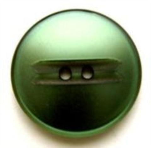 B6377 22mm Bottle Green Pearlised 2 Hole Button - Ribbonmoon