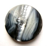 B11881 20mm Frosted Black,Greys and Semi Pearlised Shank Button - Ribbonmoon