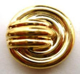 B14814 22mm Gold Metallic Effect Gilded Poly Oval Shank Button