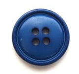 B6144 16mm Dusky Royal Blue Soft Gloss 4 Hole Button - Ribbonmoon