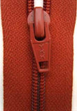 Z0670 YKK 25cm Pale Terracotta Nylon No.5 Open End Zip - Ribbonmoon