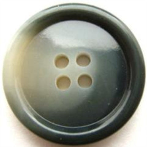 B11365 28mm Bluey Grey Glossy 4 Hole Button - Ribbonmoon