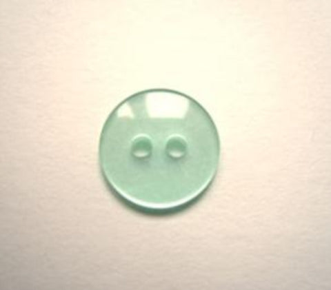 B10986 11mm Pale Parakeet Green Polyester 2 Hole Button - Ribbonmoon