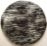 B8372 50mm Textured Black and Natural White Matt Button, Hole in Back - Ribbonmoon
