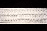 PETER01 25mm White Petersham Non Roll Elastic Tape - Ribbonmoon