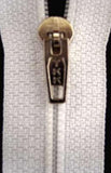 Z3800 YKK 15cm White Pin Lock No.2 Closed End Zip - Ribbonmoon