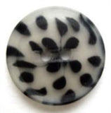 B6726 20mm Translucent Blue Grey and Dark Navy 2 Hole Button - Ribbonmoon