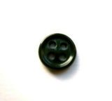 B17266 10mm Deep Forest Green Gloss 4 Hole Button - Ribbonmoon