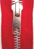 Z2335 28cm Deep Red YKK Metal Teeth No.5 Open End Zip - Ribbonmoon