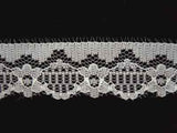 L344 27mm Bridal White Flat Lace - Ribbonmoon