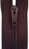 Z3131 18cm Dark Misty Brown Nylon Pin Lock No.3 Closed End Zip - Ribbonmoon