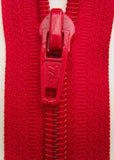 Z2235 36cm Deep Red Nylon No.5 Open End Zip - Ribbonmoon