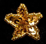 M312 29mm Gold Star Motif with Beads and Sequins - Ribbonmoon