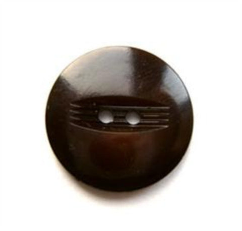 B17383 18mm Tonal Dark Brown Gloss 2 Hole Button - Ribbonmoon