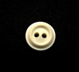 B16457 11mm Pale Cream High Gloss Chunky 2 Hole Button - Ribbonmoon