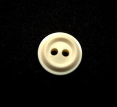 B16457 11mm Pale Cream High Gloss Chunky 2 Hole Button - Ribbonmoon