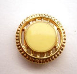 B14864 17mm Jasmine Faux Enamel and Gilded Gold Poly Shank Button - Ribbonmoon