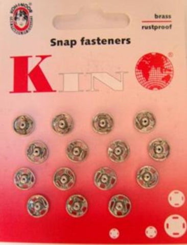 SF13 8mm Nickel Plated Brass Snap Fasteners. Size 1 - Ribbonmoon