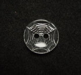 B15869 13mm Clear Patterned Glass Effect 2 Hole Button