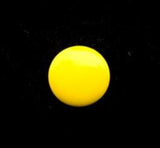 B9038 13mm Bright Yellow Glossy Button, Hole Built into the Back - Ribbonmoon