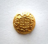 B6599 15mm Gold Heavy Metal Alloy Shank Button, Coat of Arms Design - Ribbonmoon