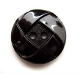 B11757 20mm Black Matt Centre 2 Hole Button - Ribbonmoon