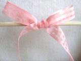 R4767 16mm Pink Check Ribbon with Translucent Elements - Ribbonmoon